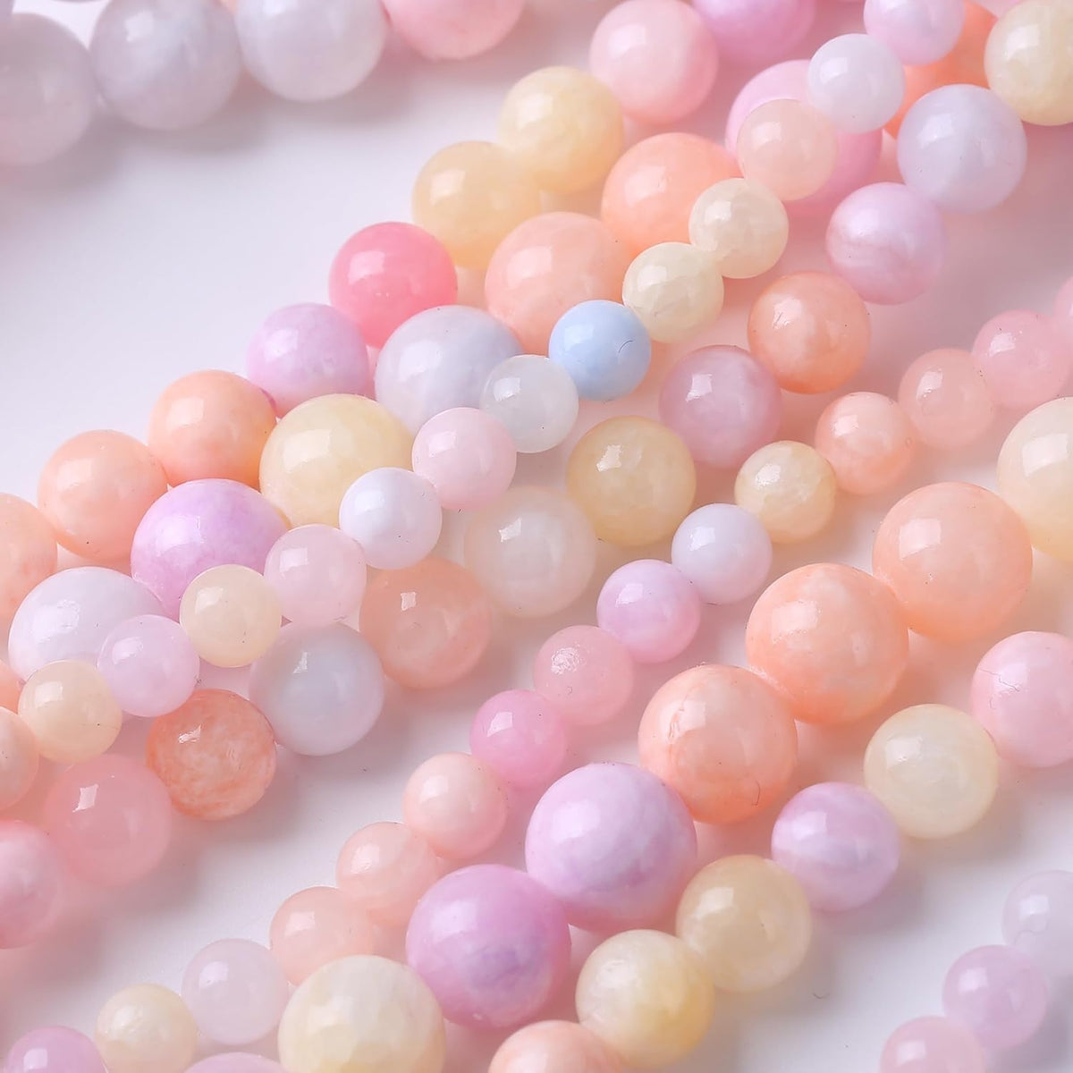 Colorful Rice Topaz Stone Beads Gemstone Round Crystal Energy Jade Beads Stone Beads for Jewelry
