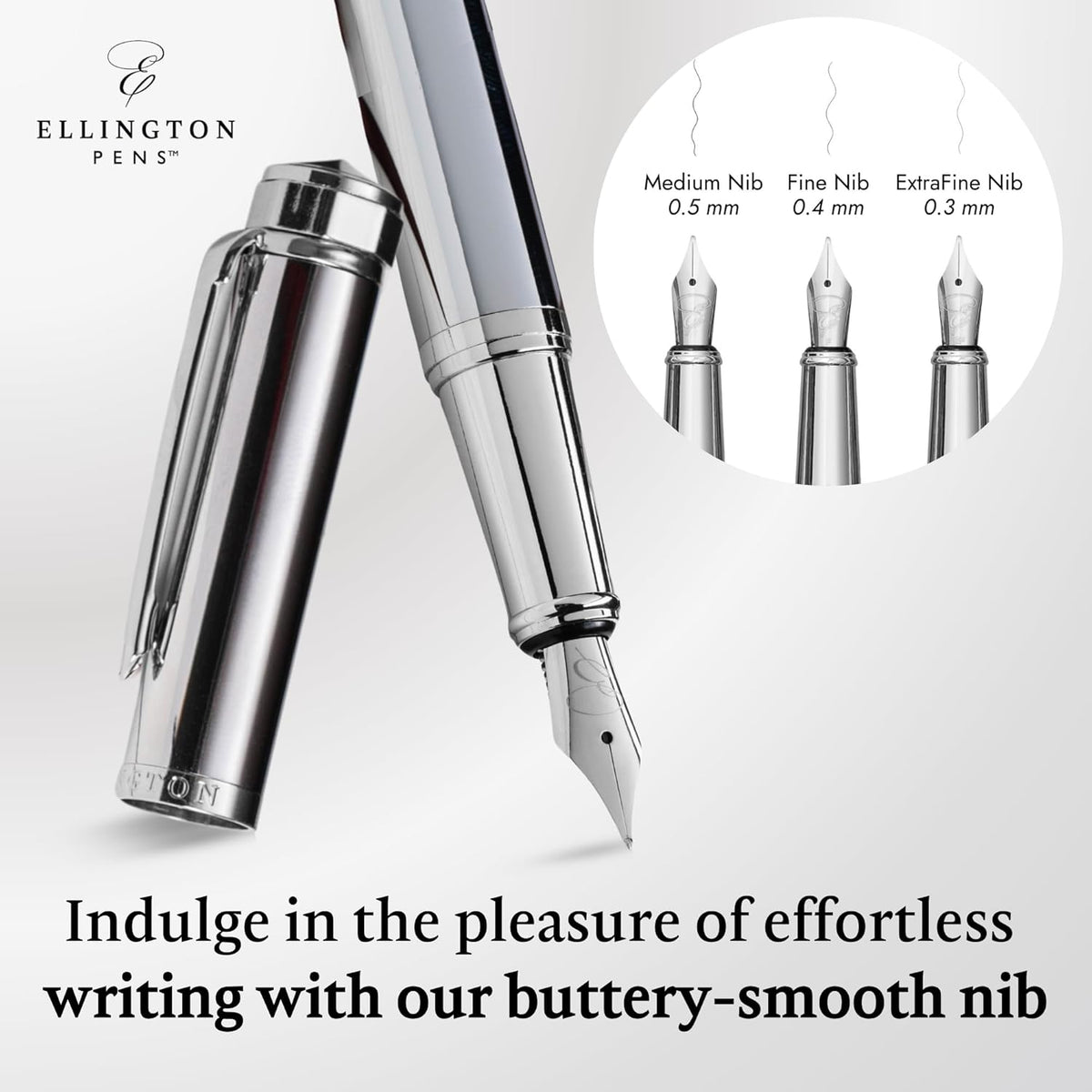 Ellington Pens Luxury Fountain Pen Set- Fountain Pens for Writing - Smooth Fine Nib - Includes