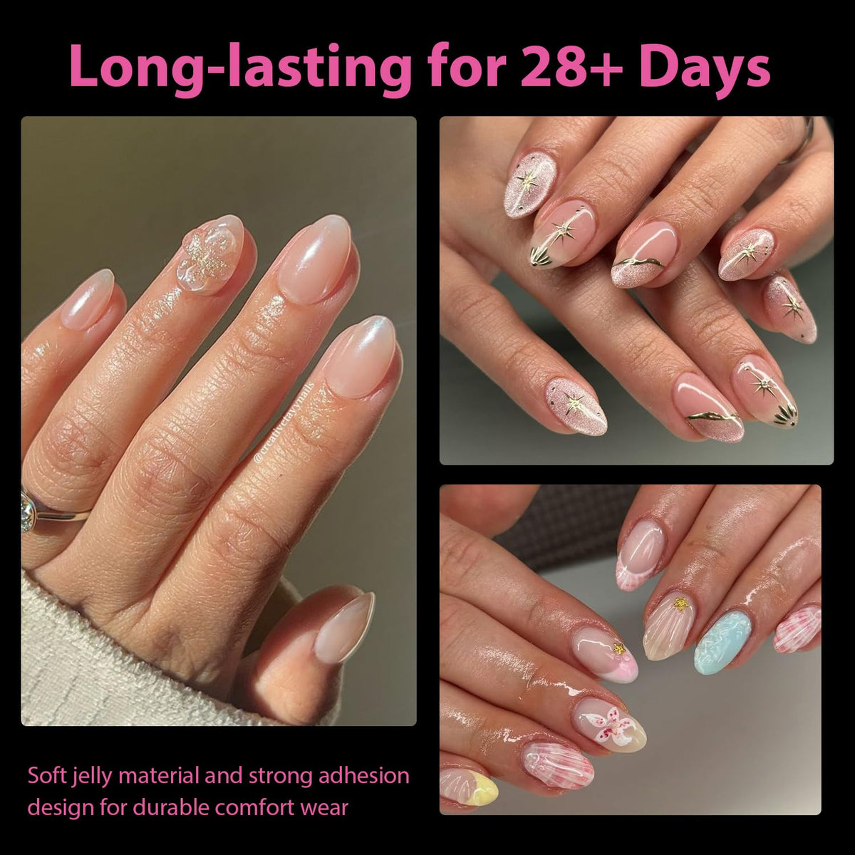 UNA GELLA Extra Short Almond Nail Tips Full Cover 504PCS Gel Nail Tips Short Almond Shaped Nails