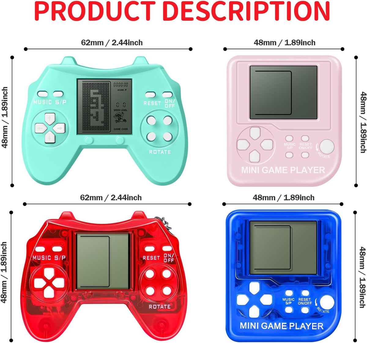 24Pcs Video Game Party Favors Video Game Keychain Gamer Party Favors Video Game Party Supplies
