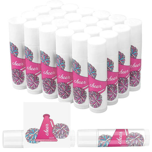 24 Pcs Cheer Lip Balm Cheer Teams Camp Gifts Pom Pom Leaders Party Favors Gear Lip Balm Mom Gift