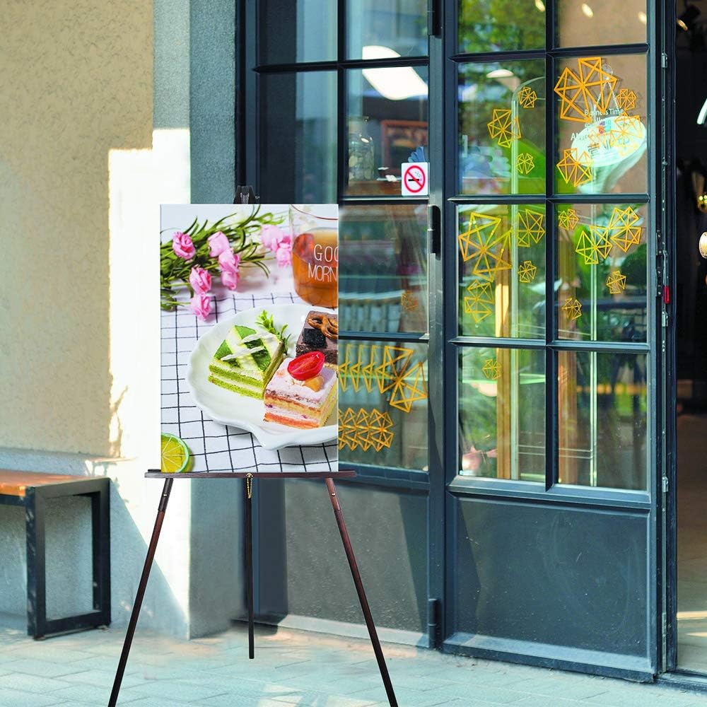 Conda 63" Wooden Tripod Artist Display Easel with Tray, A-Frame Adjustable Easel Stand for Wedding