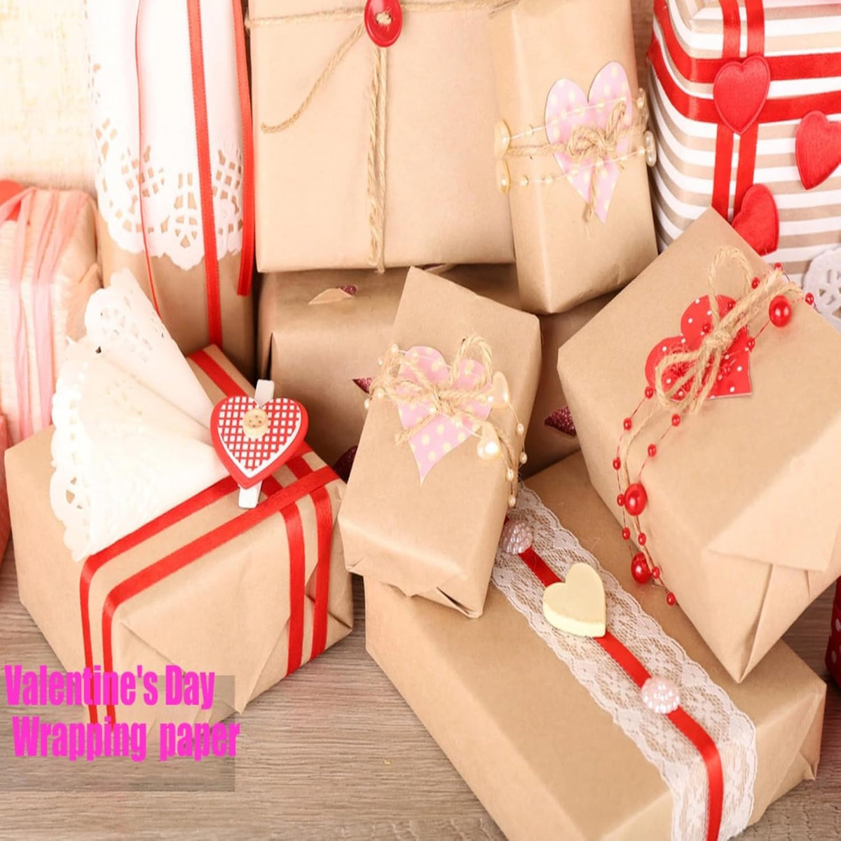 Vanhench Brown Wrapping Paper, Craft Paper, Kraft Paper 17.5"x 1800"(150'), Gift Wrapping Bulletin