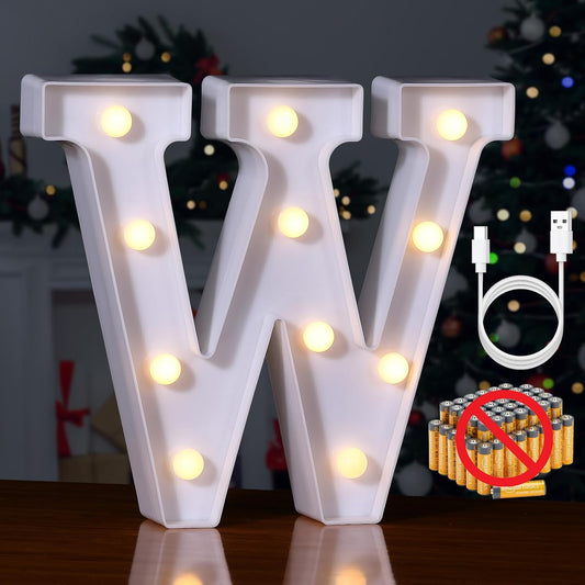 Foaky Rechargeable LED Letter Lights Sign Marquee Light Up Letters Sign for Night Light