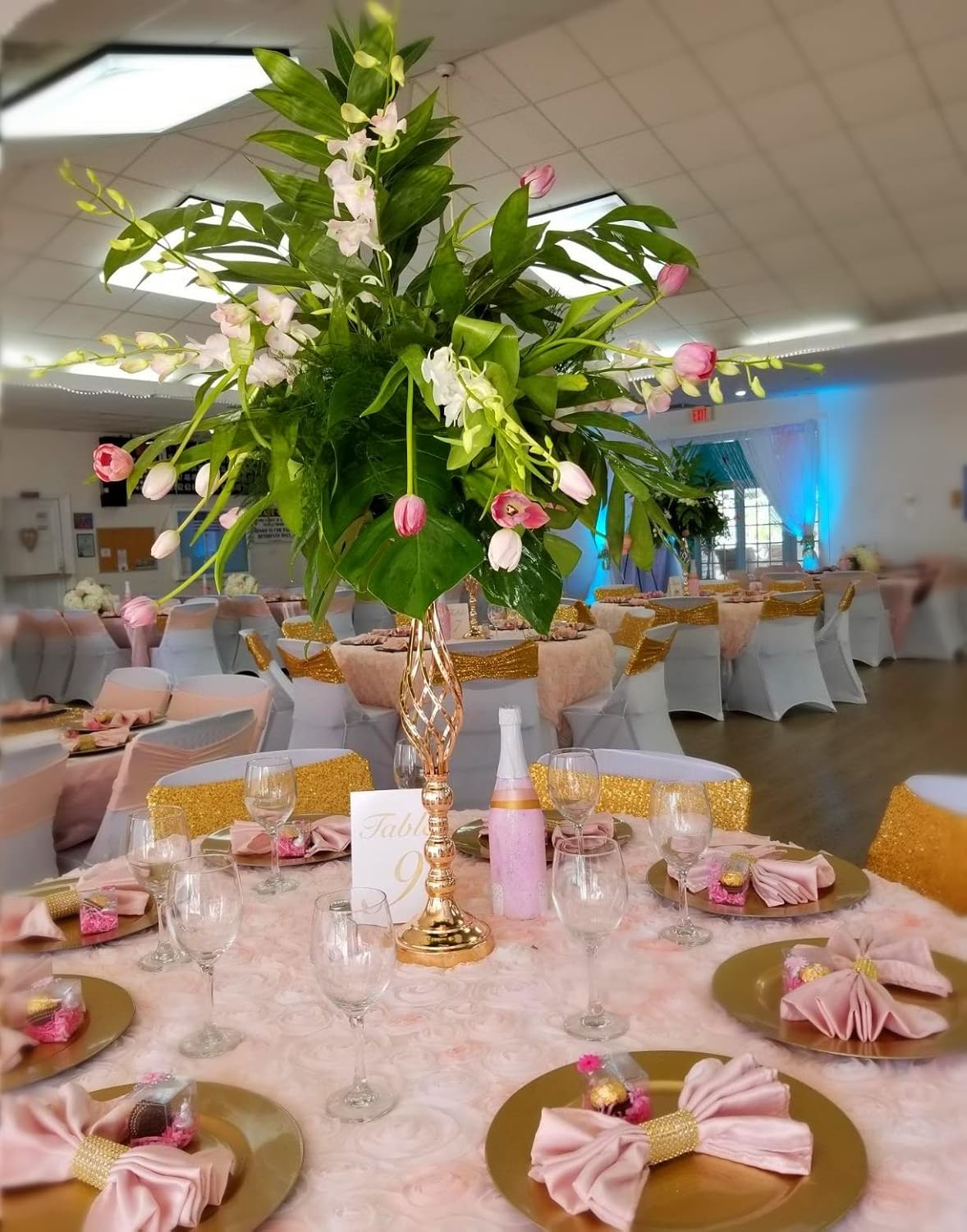 Wedding Centerpieces for Reception Tables, Twist Candleholder Stands, Flower Arrangement Vases