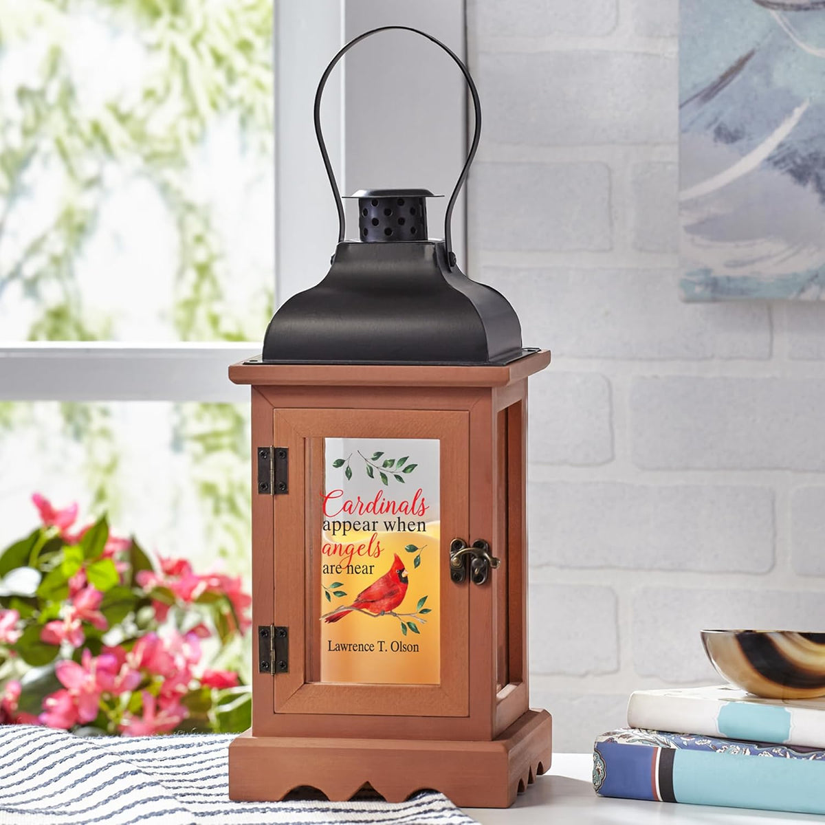 Let's Make Memories Personalized Memorial Lantern with LED Candle - Sympathy Gift - Condolences