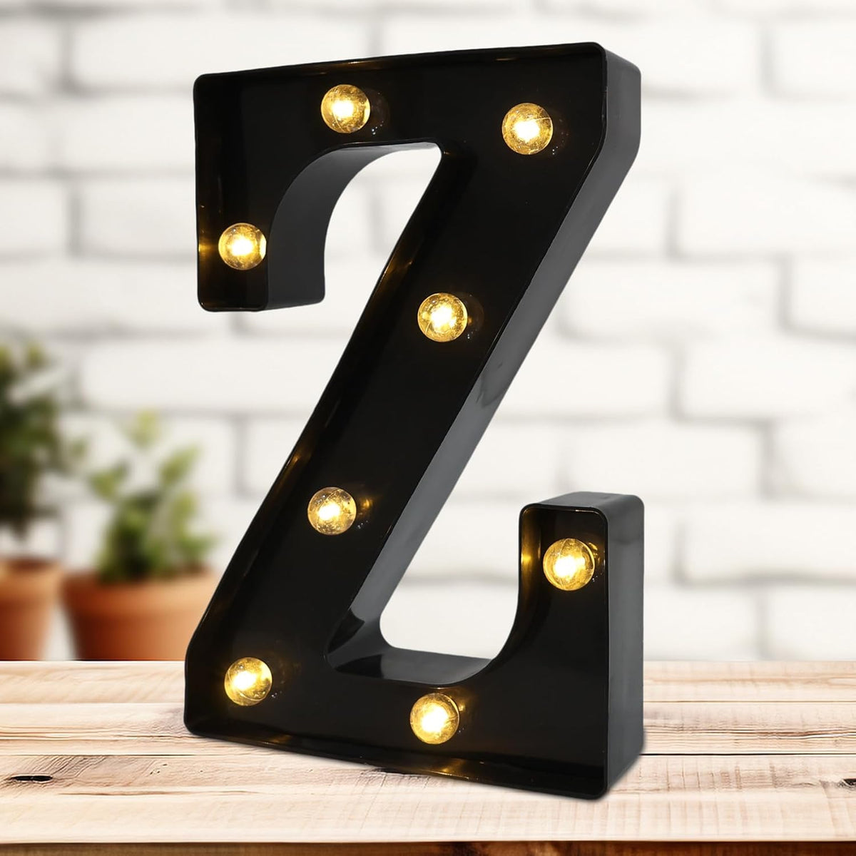 Led Marquee Letters, 8.58 Inch Black Light Up Letters, Small Led Letter Lights, Battery Powered