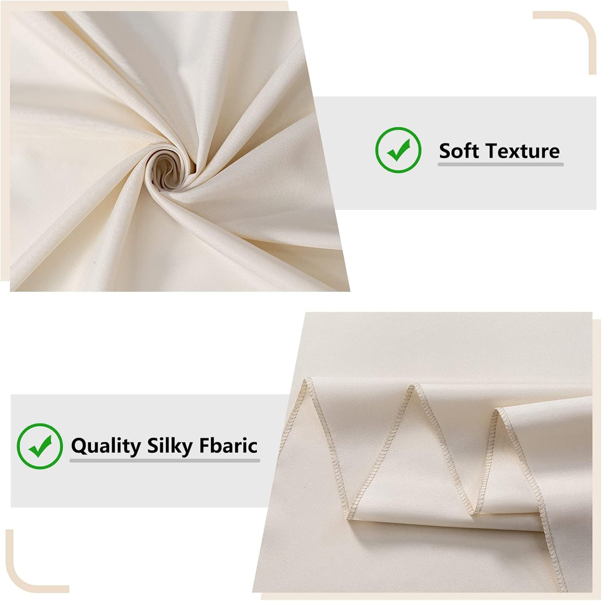 10ft x 10ft Beige Backdrop Curtains for Wedding Birthday Baby Shower Photography Backdrop Fabric