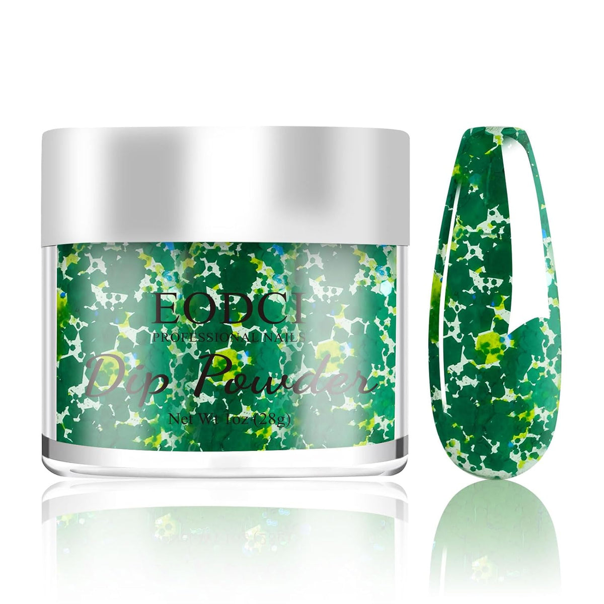 Dopamine Glitter Green Dip Powder Nail Color, Pro Dipping Powder System for Nail Art DIY at