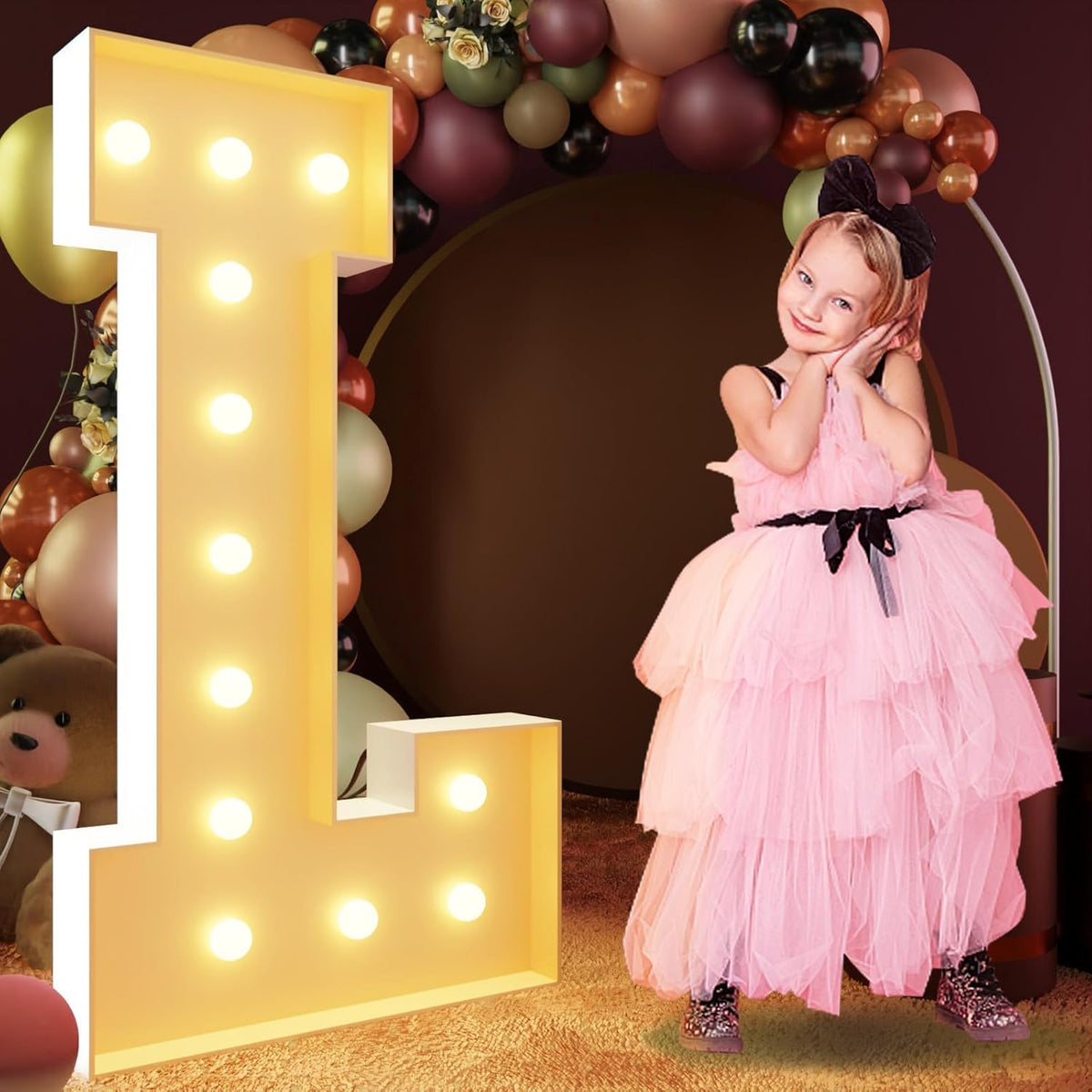imprsv 4FT Marquee Letters Large Light Up Letters for Birthday Party Decor Wedding Decorations
