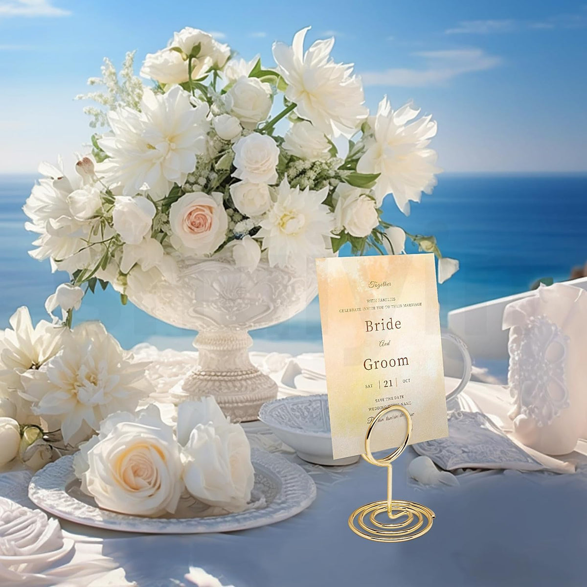 30PCS Table Number Holders Place Card Holder - Photo Holders for Tables, Cards Stand Name Menu