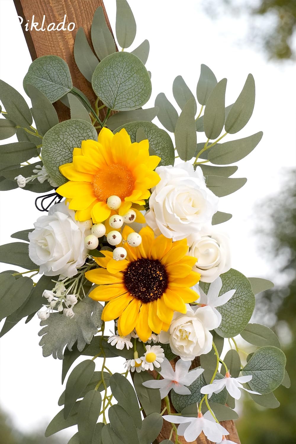 Faux Flower Swag Set of 2 for Wedding Welcome Signs Floral Swag Wedding Reception Ceremony Signs