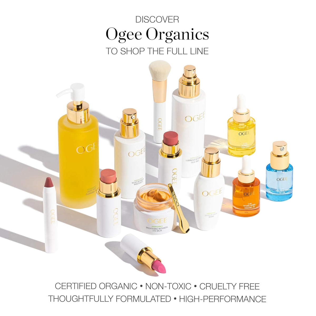 Ogee Face Stick Crystal Collection Trio - Contour Stick Makeup Collection - Certified Organic