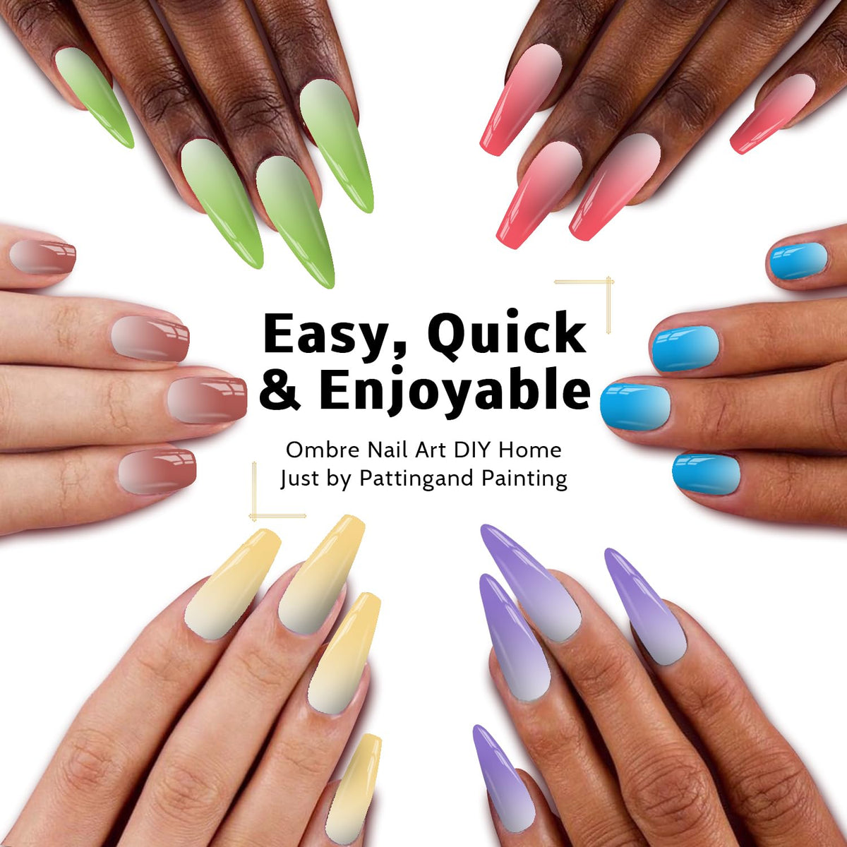 Sponge Pat Paint Nail Gel, Ombre Nails Gradient Gel Nail Blush Blooming Aura Nails Drawing Stripper