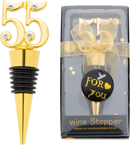 24 Pack 55th Birthday Favors For Guests-55 Years Old Wine Bottle With Gift Box For 55th Wedding