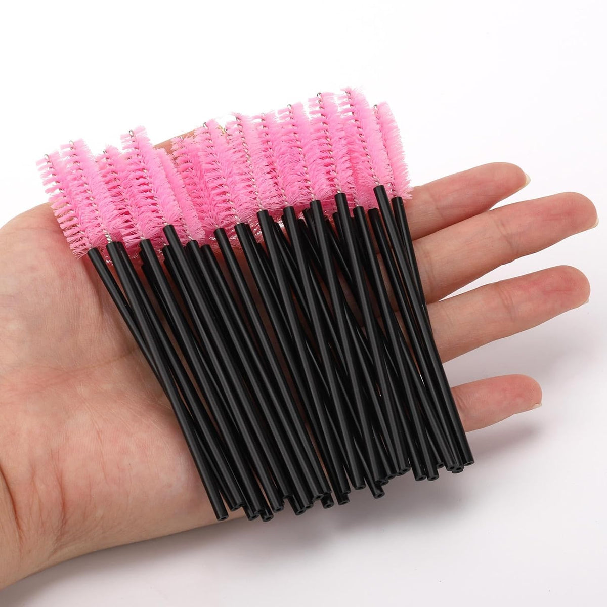 BTYMS 500 Pieces Disposable Mascara Wands Eyelash Brush Brow Brushes Applicators Lash Spoolies for