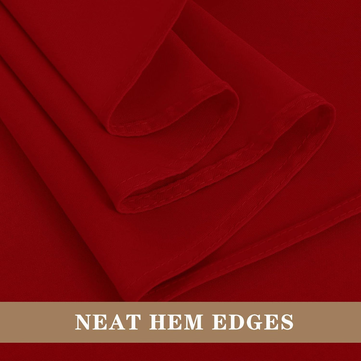 Fitable 6 Pack Red Tablecloths for Round Tables - 108 Inches in Diameter - Stain Resistant and