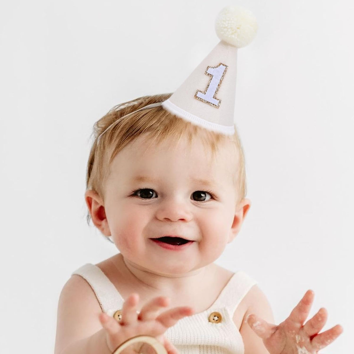 MAMUXI Natural Boho Birthday Hat - 1st Birthday Hat,Natural Boho First/1st Birthday