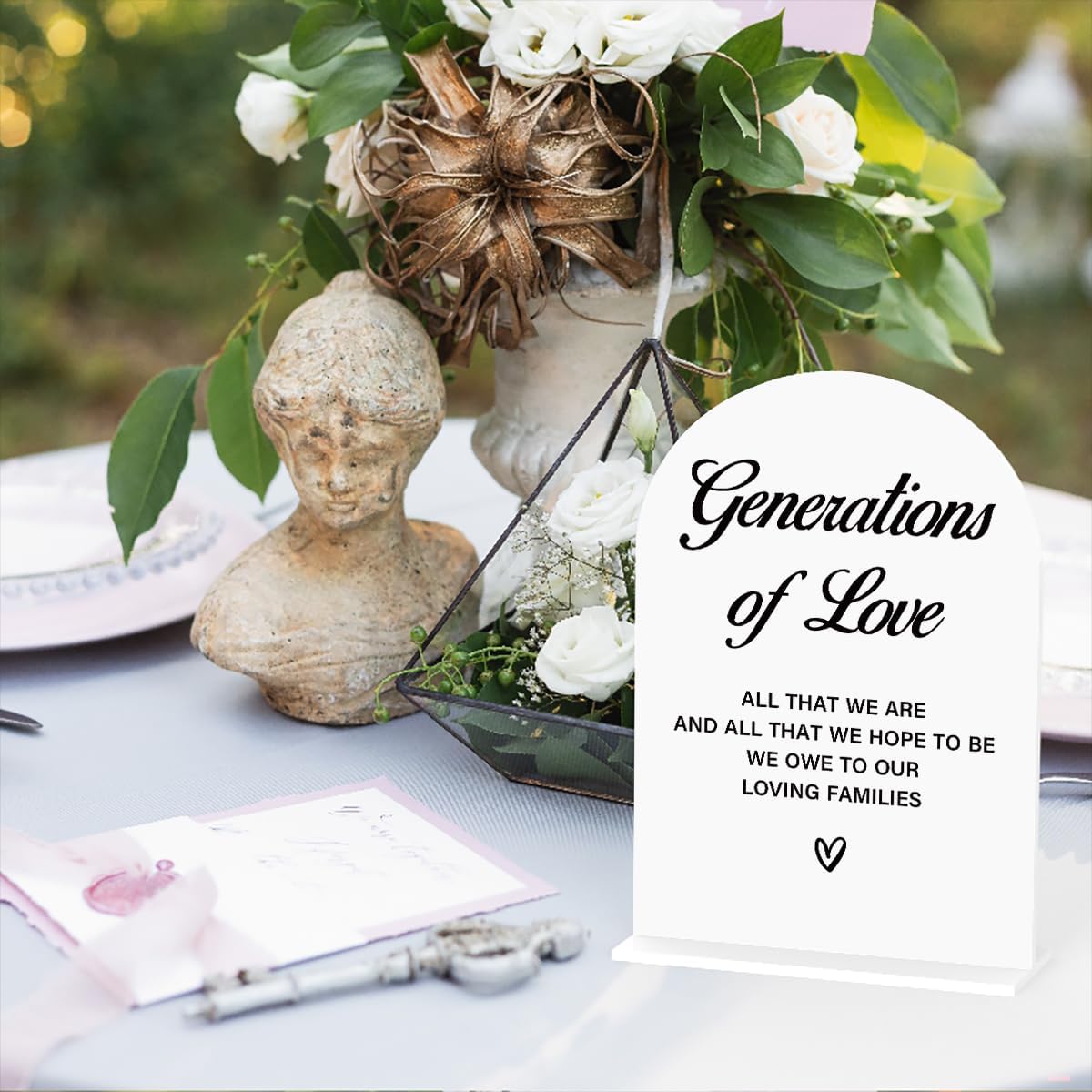Acrylic Wedding Sign Generations of Love Sign for Wedding Wedding Signs for Ceremony Modern
