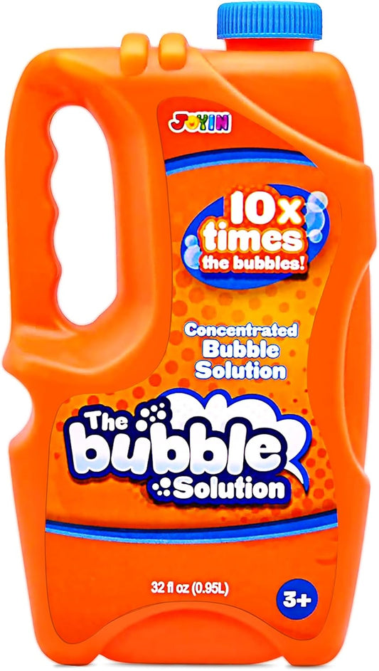 JOYIN 32 oz Bubble Solution Refills (Close to 1L/ 2.5 Gallon), Concentrated Solution for Bubble