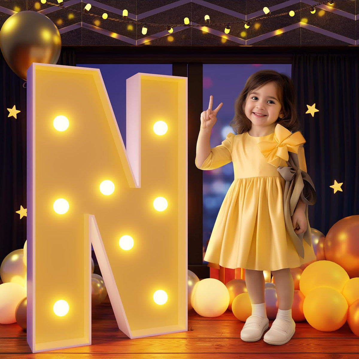 Marquee Letters 3 Feet Tall Large Light Up Letters N Happy Birthday Decorations Marry Me Engagement