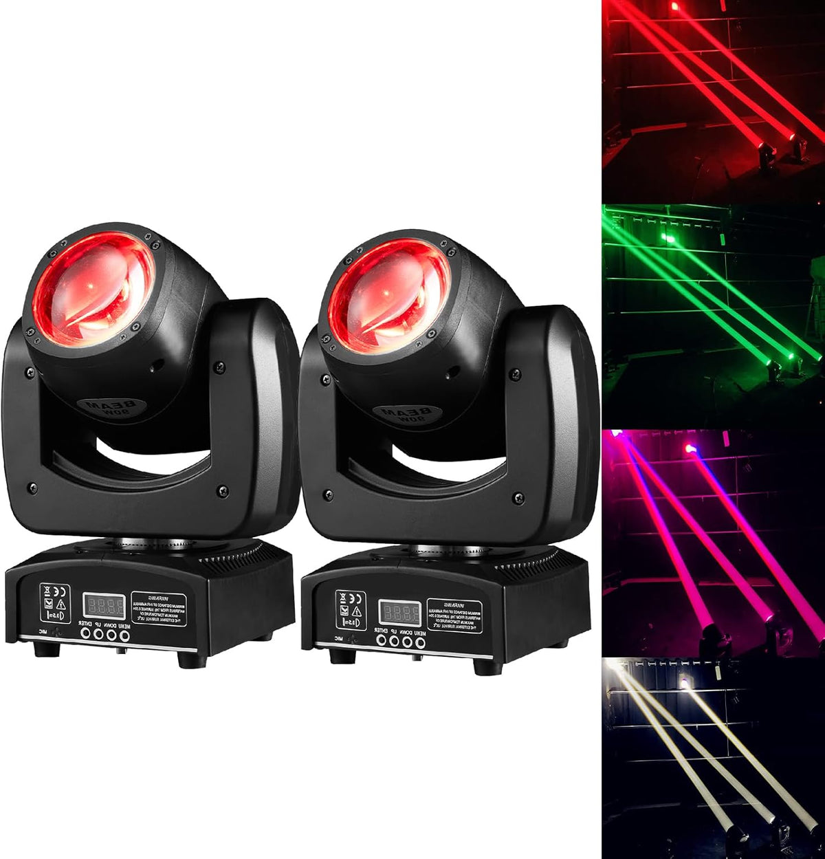 90W LED Moving Head DJ Lights Mini Beam Stage Lights Super Bright Spot RGBW 4IN1 DMX 512 12CH