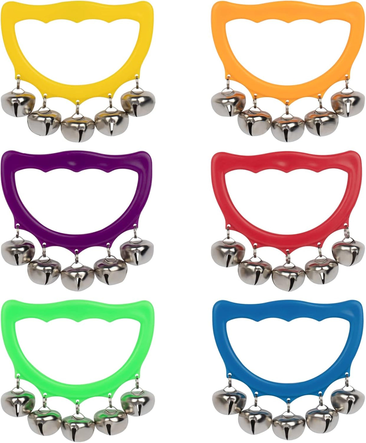 MUSCELL Jingle Bells, 24 Pcs Christmas Hand Bells Jingle Bells, Brightly Colored Musical