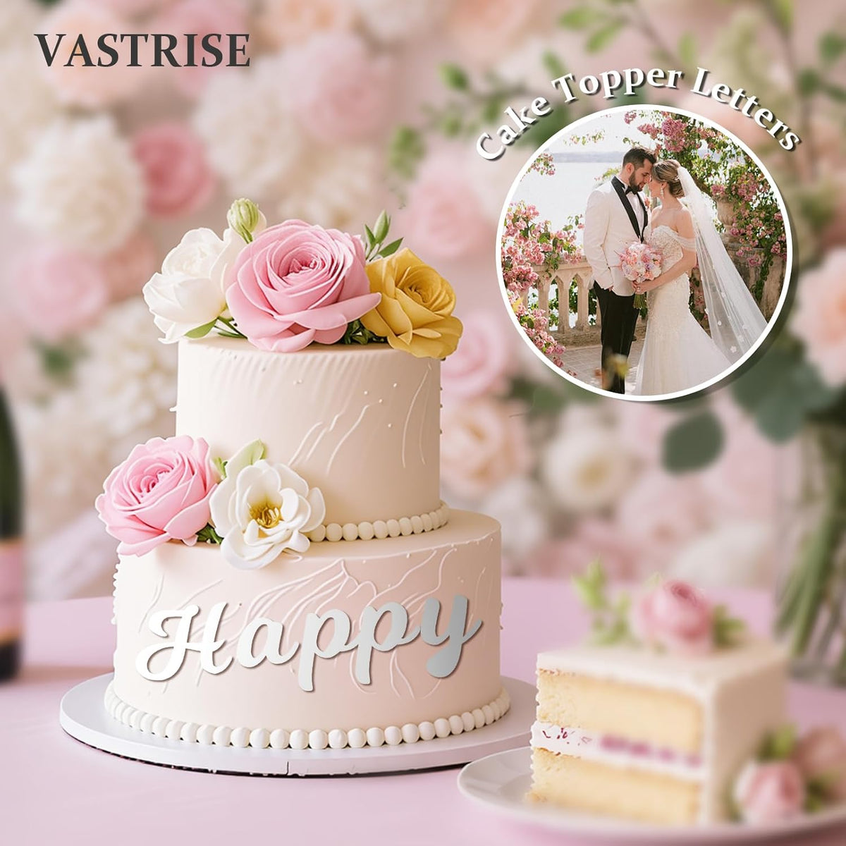 126 PCS Custom Name Cake Topper Acrylic Letters DIY Personalized A-Z & 0-9 Number Alphabet Cake