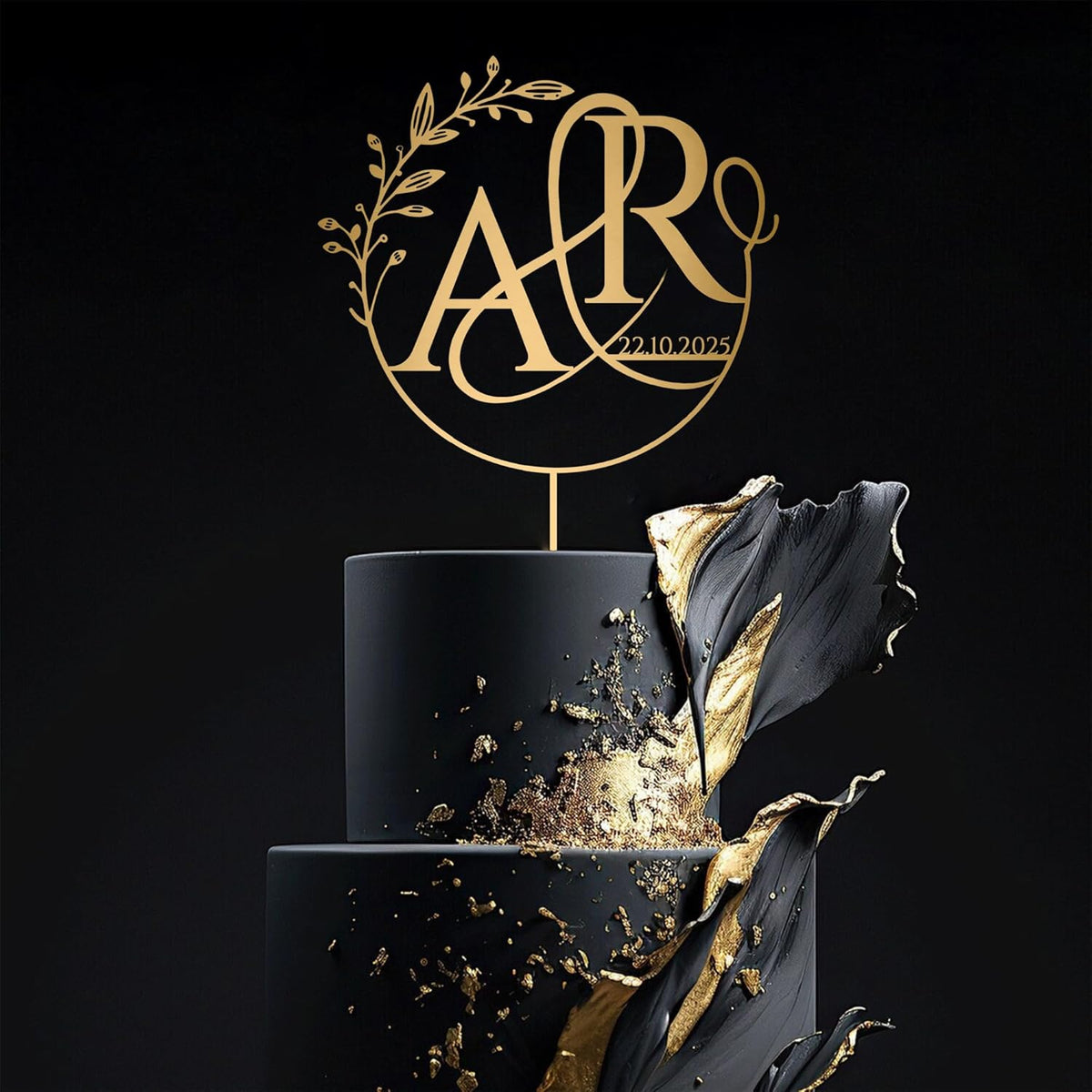 Personalized Wedding Cakes Topper, Gold Cake Toppers For Wedding, Anniversary Weddings Decorations