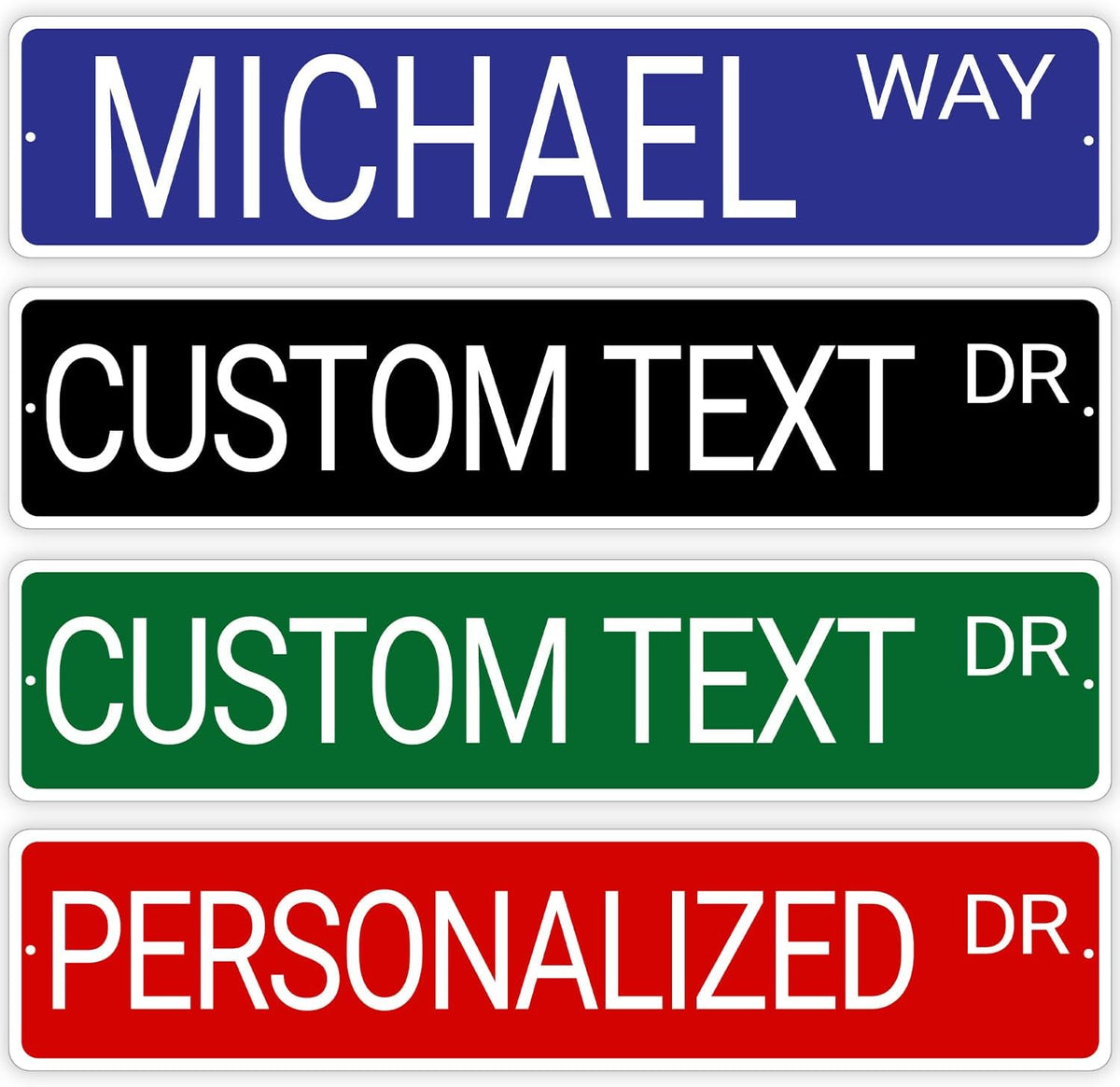 Custom Street Signs Metal, Personalized Road Reflective Signs with Your Text, Logo, 6x24 Inches