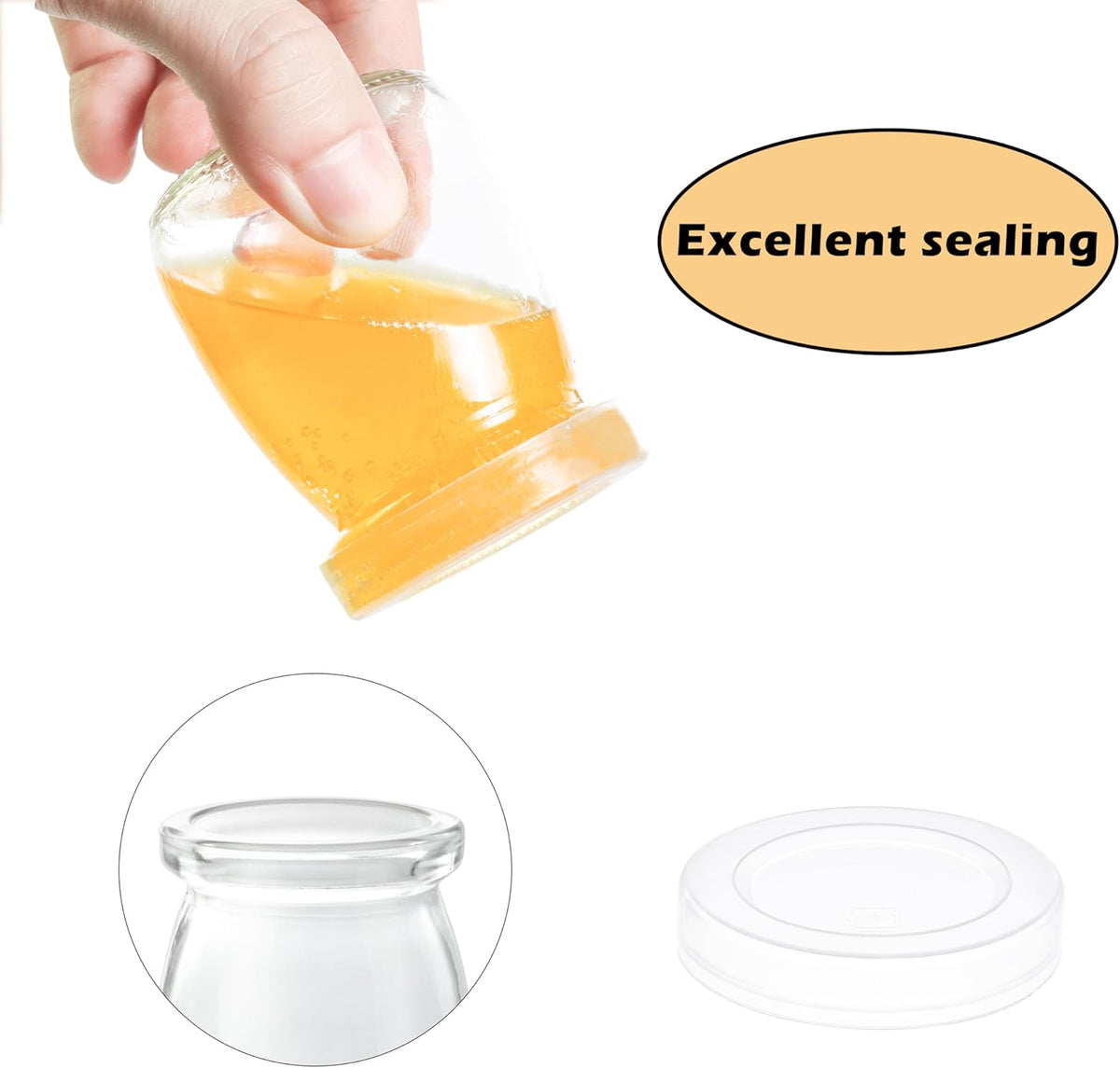 Mini Pudding Jars 60Pack, 3.4 oz Glass Favor Jar with Lids, Candle jars,Yogurt Containers with
