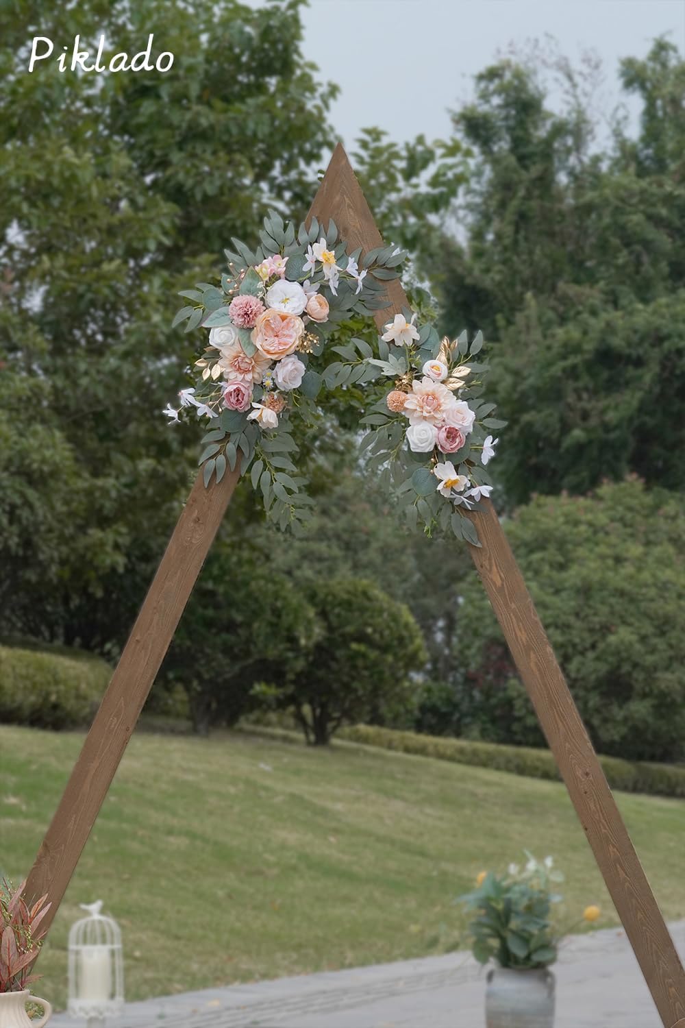 Faux Flower Swag Set of 2 for Wedding Welcome Signs Floral Swag Wedding Reception Ceremony Signs