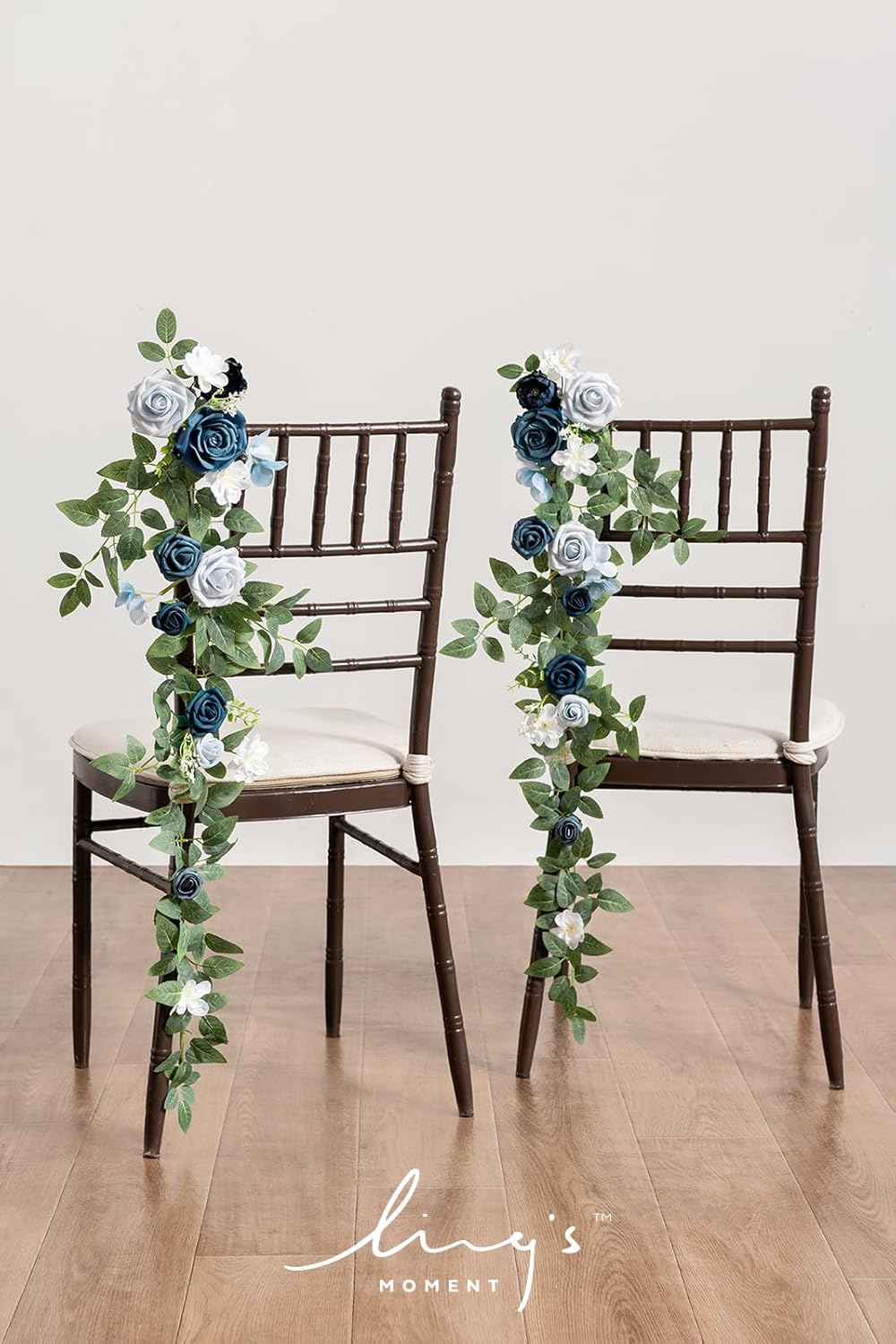 Ling's Moment 10pcs Wedding Chair Decorations Aisle Floral Swag Artificial Pew Flowers Hanging
