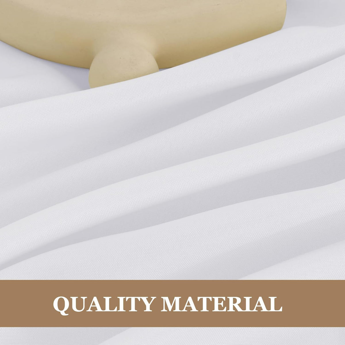 Fitable 6 Pack White Square Tablecloths - 70 x 70 Inches - Stain Resistant and Reusable Table