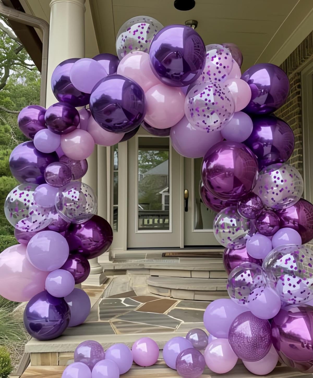 300 Pcs Lavender Purple Balloons Set 12 Inch Different Shades of Purple Party Balloon Set, Suitable
