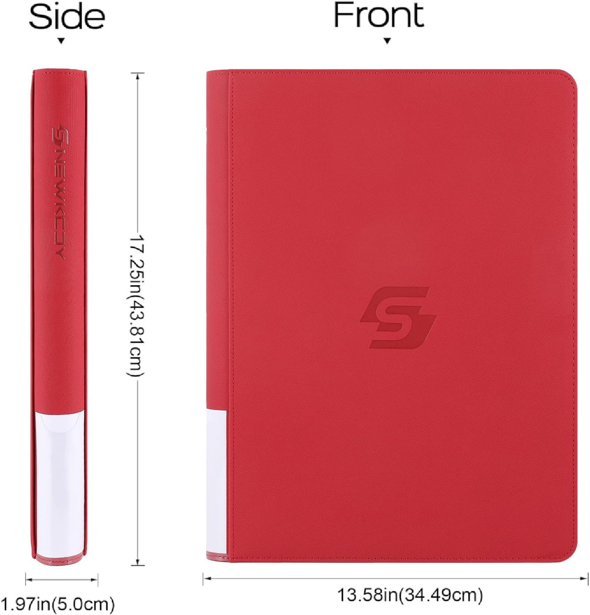 Snekdy premium 1024-pocket trading card binder, Card Albums 16 pockets, waterproof PU-leather Cover