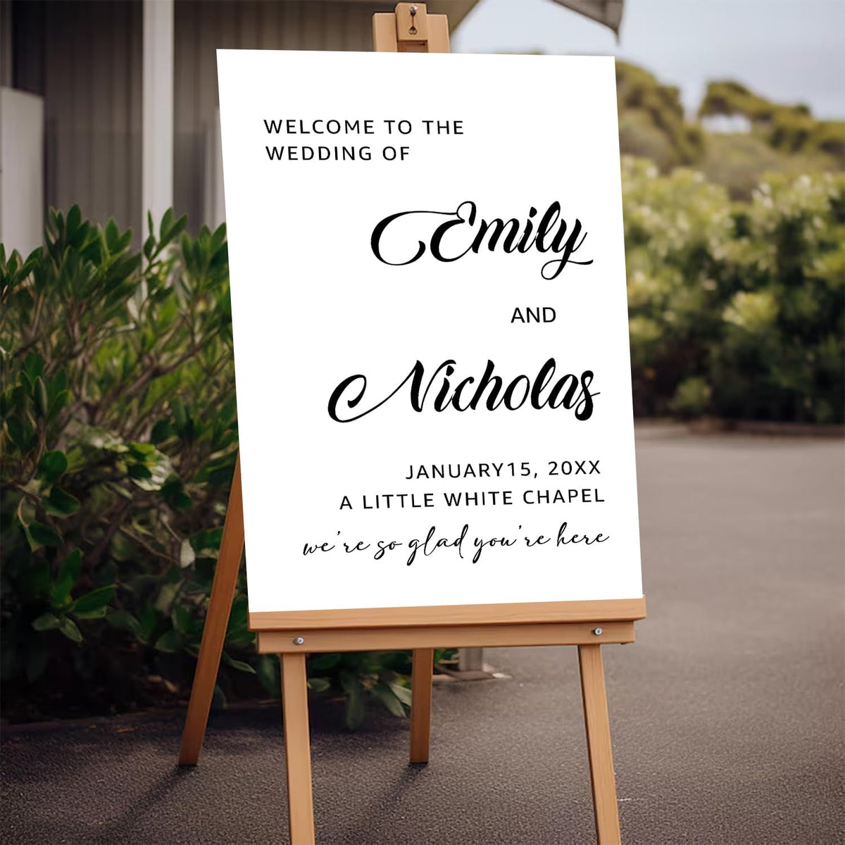 Personalized Wedding Welcome Sign Template, Modern Minimalist Reception Board, Editable Printable