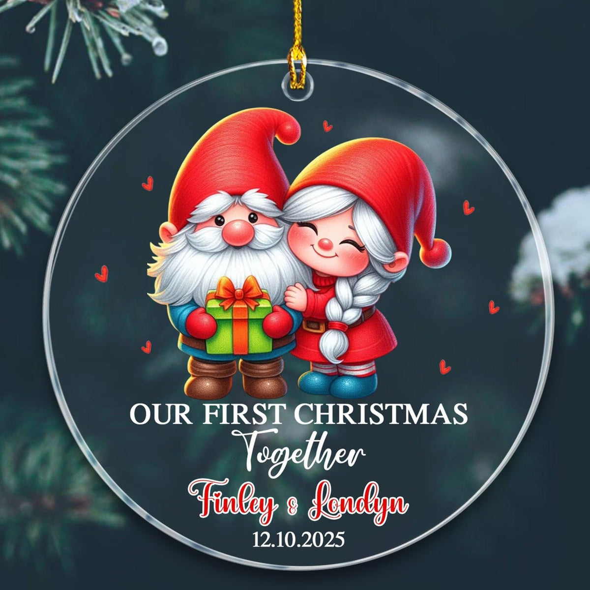 Personalized Our First Christmas Together Ornaments, 1st Christmas Together Ornament Gift for Mr &