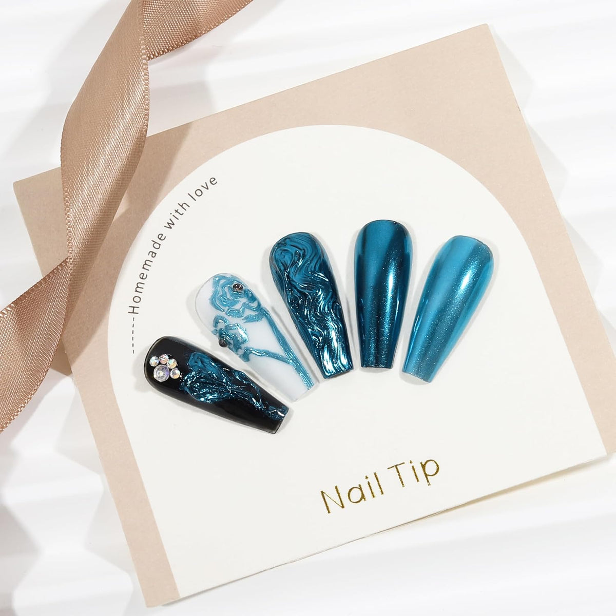 Artdone Chrome Nail Powder, Lake Blue Iridescent Aurora Powder Metallic Mirror Effect Pigment