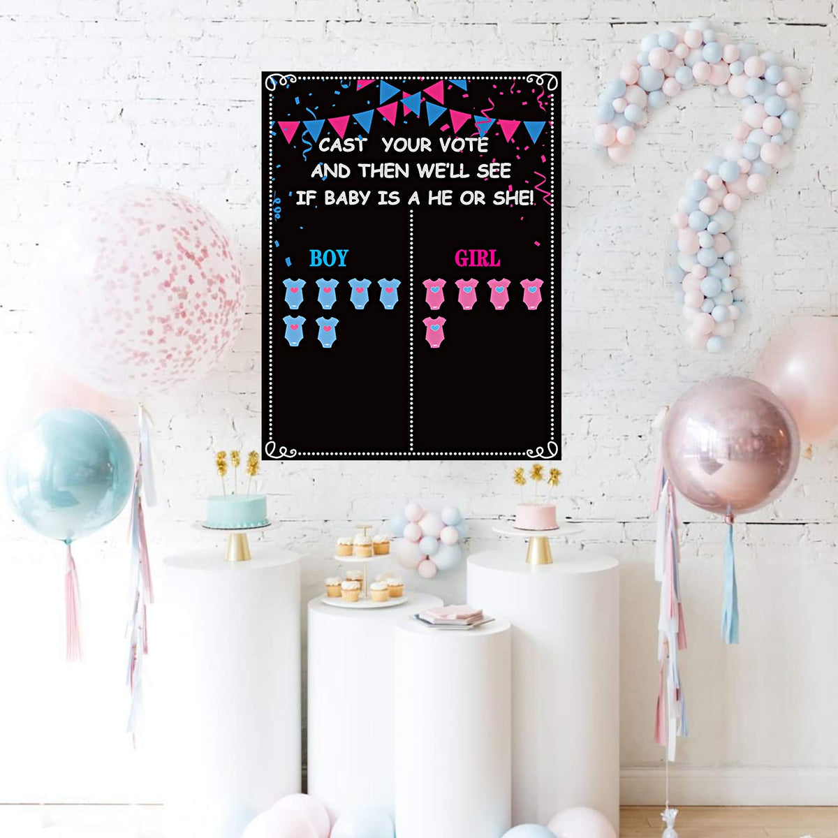 MISS FANTASY Gender Reveal Decorations 54 Voting Gender Reveal Games Ideas