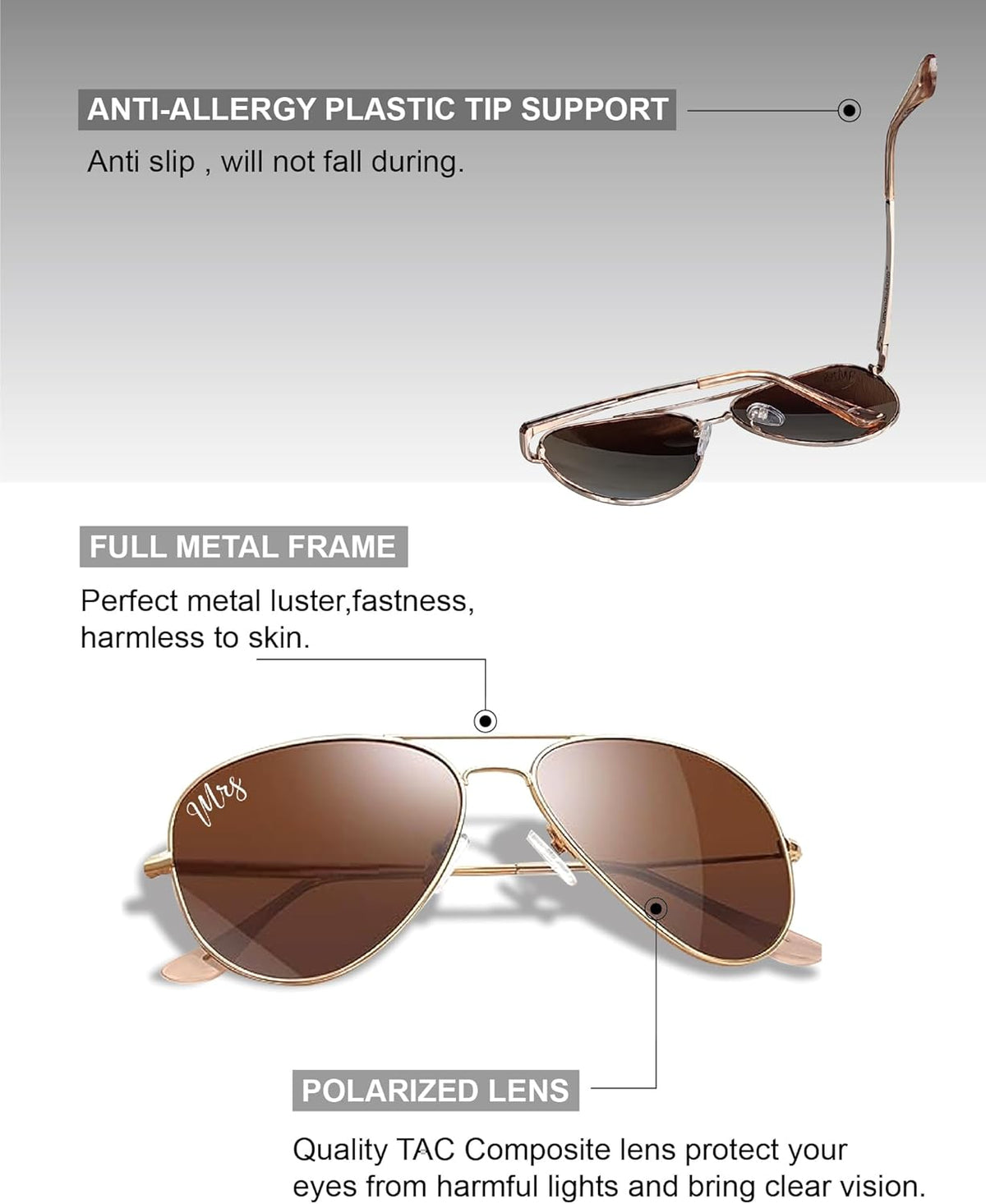 Bride and Groom Polarized Sunglasses for Wedding – UV400 Protection, Lightweight & Stylish Couple