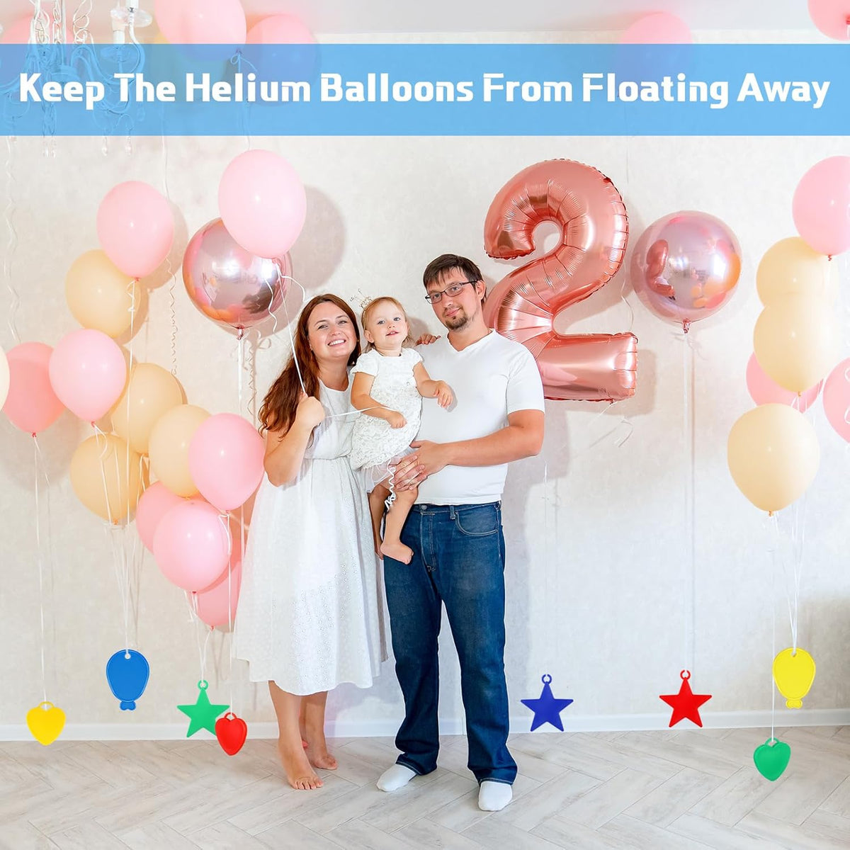 180 Pcs Plastic Balloon Weights Colorful Weights for Balloons for Birthday Party Christmas Wedding