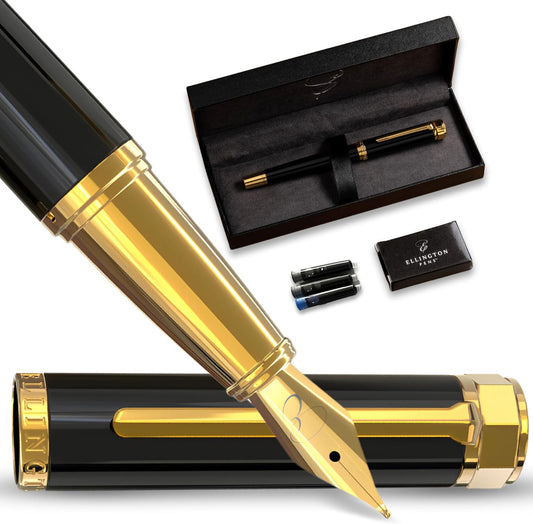 Ellington Pens Luxury Fountain Pen Set- Fountain Pens for Writing - Smooth Fine Nib - Includes