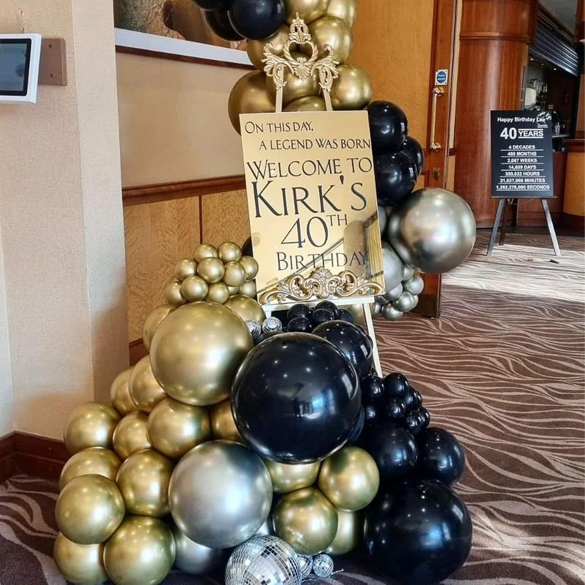 Latex Balloons with Gold Confetti Helium Party Balloons for Birthday Anniversary Wedding Retirement