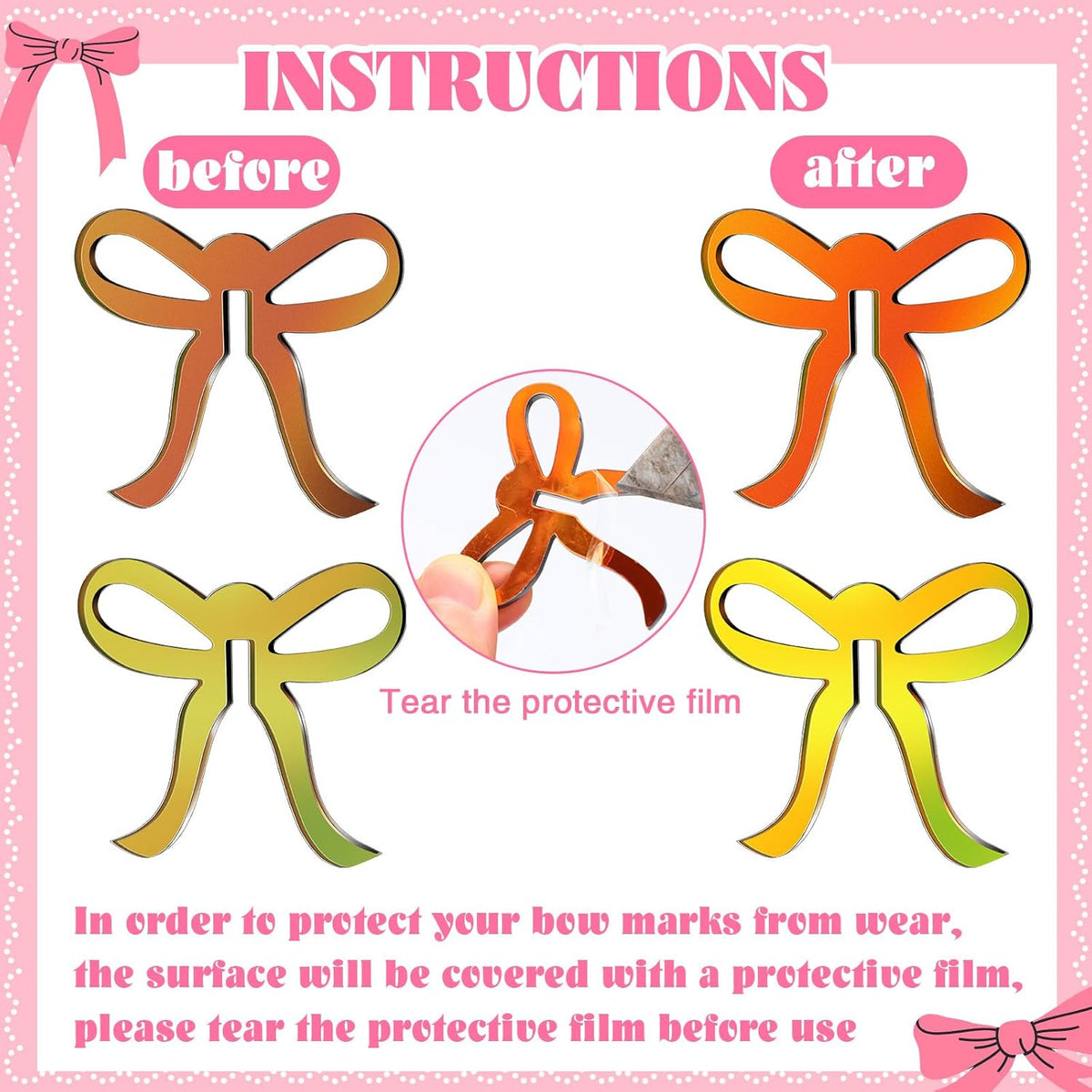 36 Pcs Bow Drink Markers Acrylic Drink Tags Bowknot Wine Glass Charms for Bachelorette Coquette