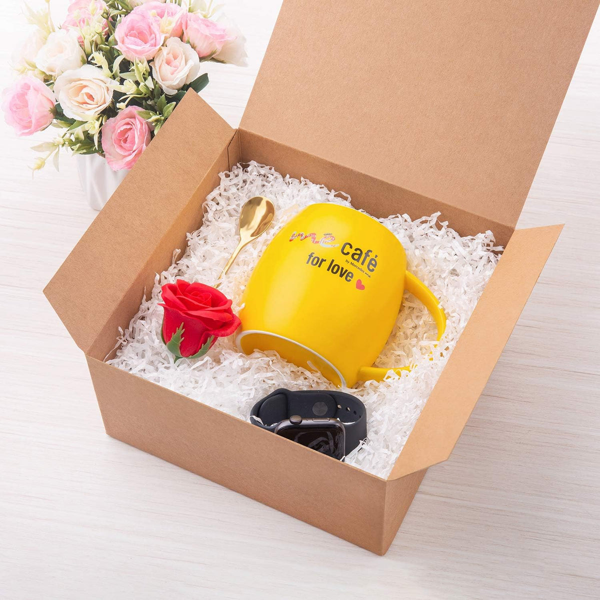 GEFTOL Gift Box 10 Pack 8 x 8 x 4 inches Fold Box Paper Gift Box Bridesmaids Proposal Box for