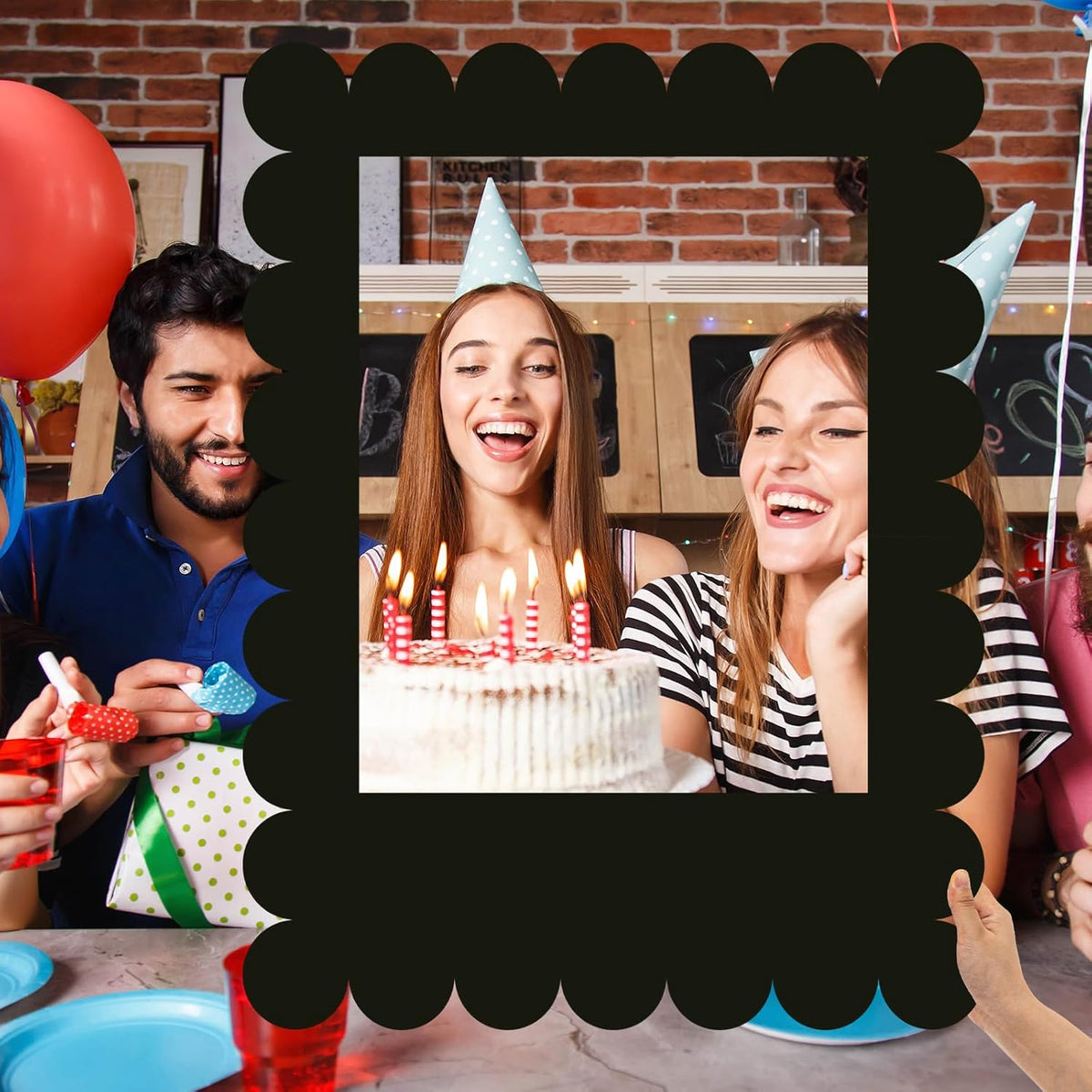 32 x 24 Inch Large Blank DIY Photo Booth Props Picture Frame Party Frame DIY Photo Booth Props