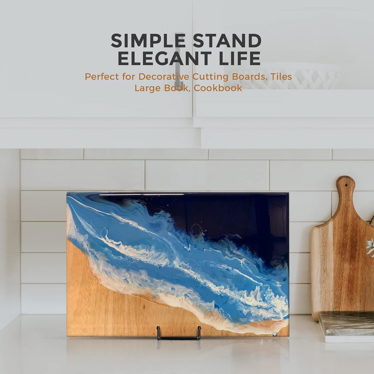 TR-LIFE Plate Stands/Holder for Display, 8 Inch, Large, Metal Frame for Picture, Decorative