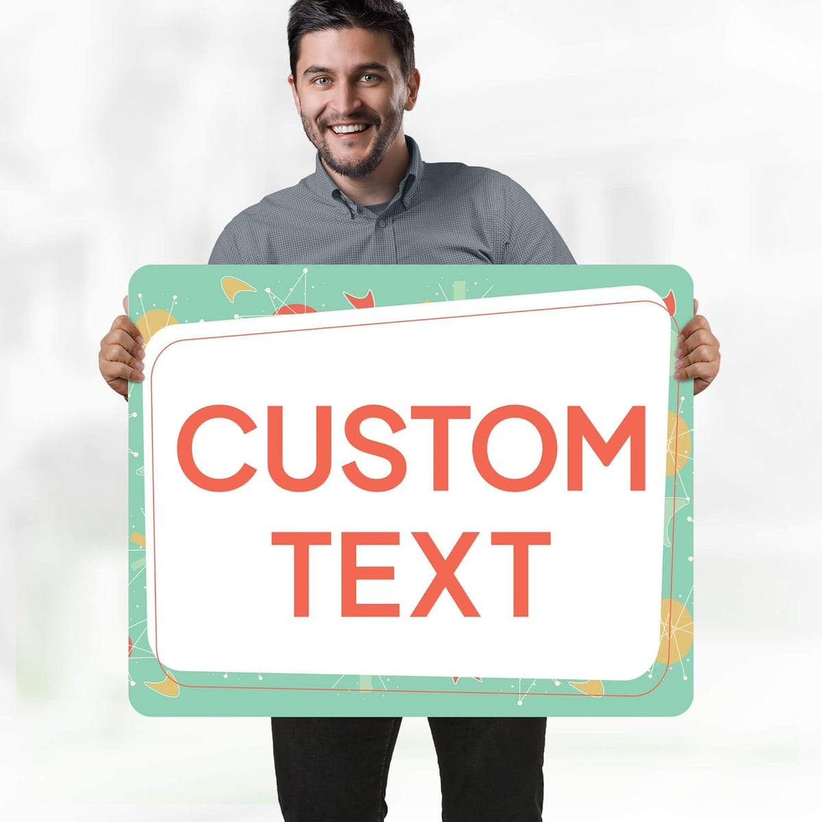 Custom Sign, Custom Street Sign, 11 Font Colors, 13 Font Styles, 4 Hole Options, 22 Sizes, 24x30