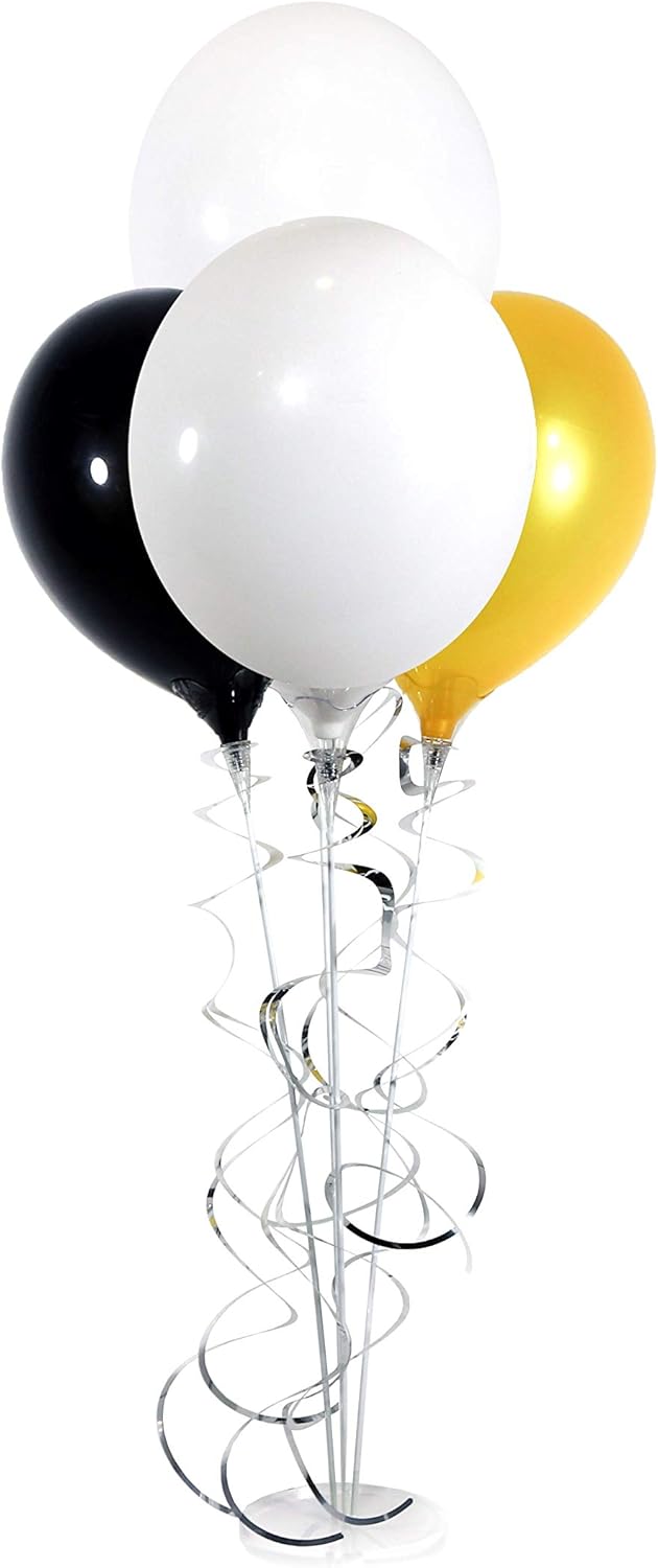PermaShine - Reusable and Helium Free Balloon Bouquet - Permanent Plastic Indoor and Outdoor